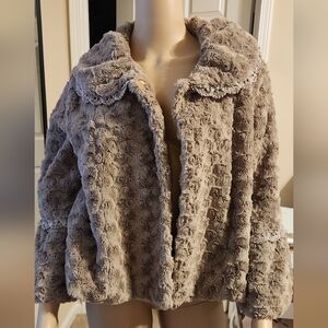 Cozy Tan Teddy Jacket for Women
